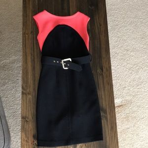 Milly color block wool dress